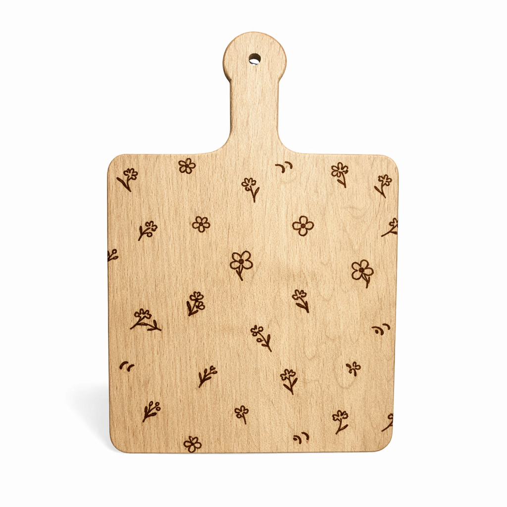 Floral Pattern Maple Cutting Board