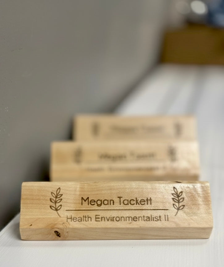 Custom Desk Plaque For Tackett