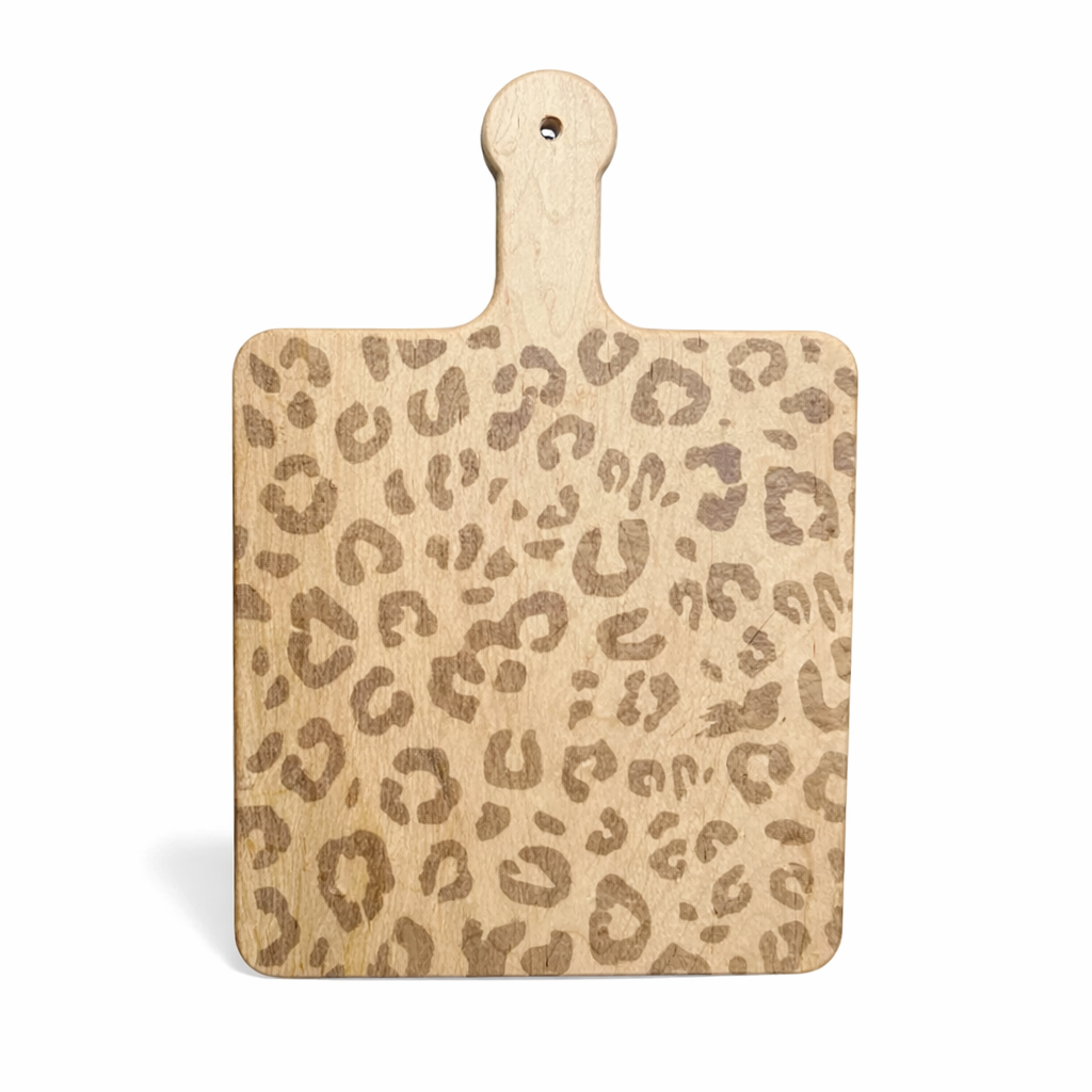 Leopard Print Engraved Maple Cutting Board