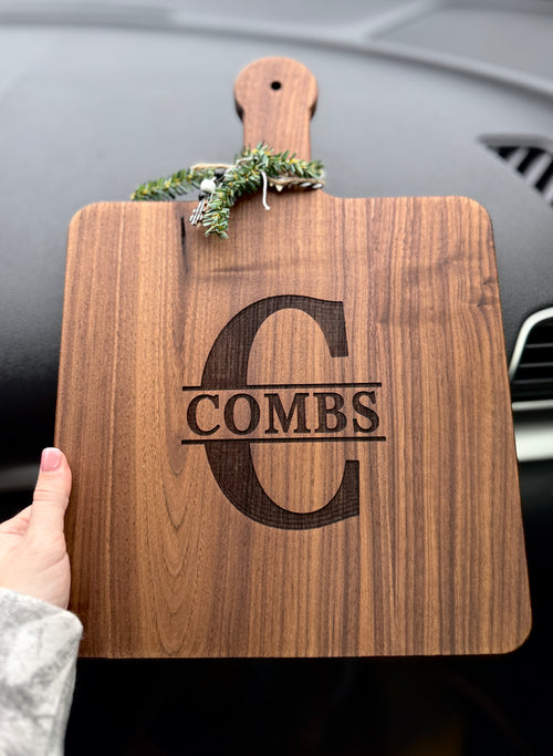 Black Walnut Cutting Board with Handle