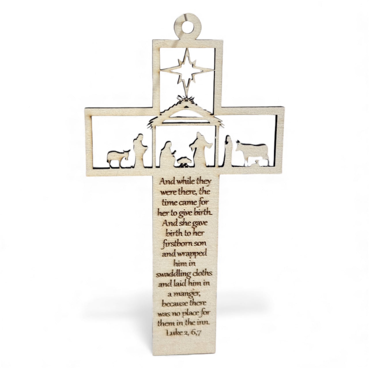 Nativity Cross Ornament