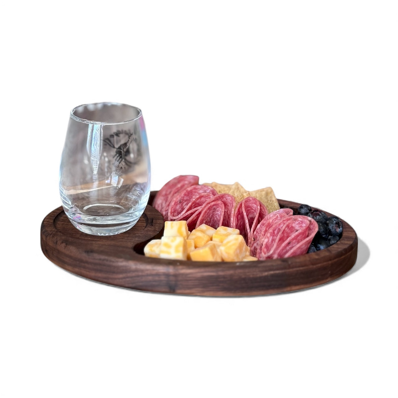Sip & Snack Walnut Tray