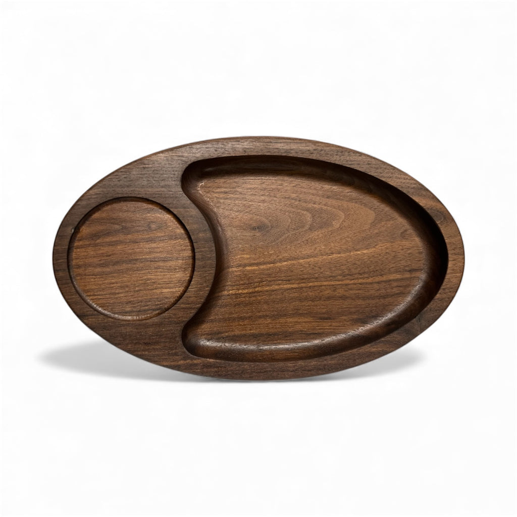 Sip & Snack Walnut Tray