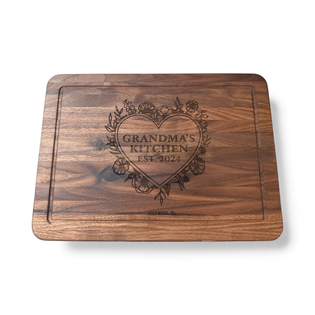 Flat Cutting Board with Juice Groove