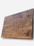 In God We Trust – Wooden U.S. Quarter Map