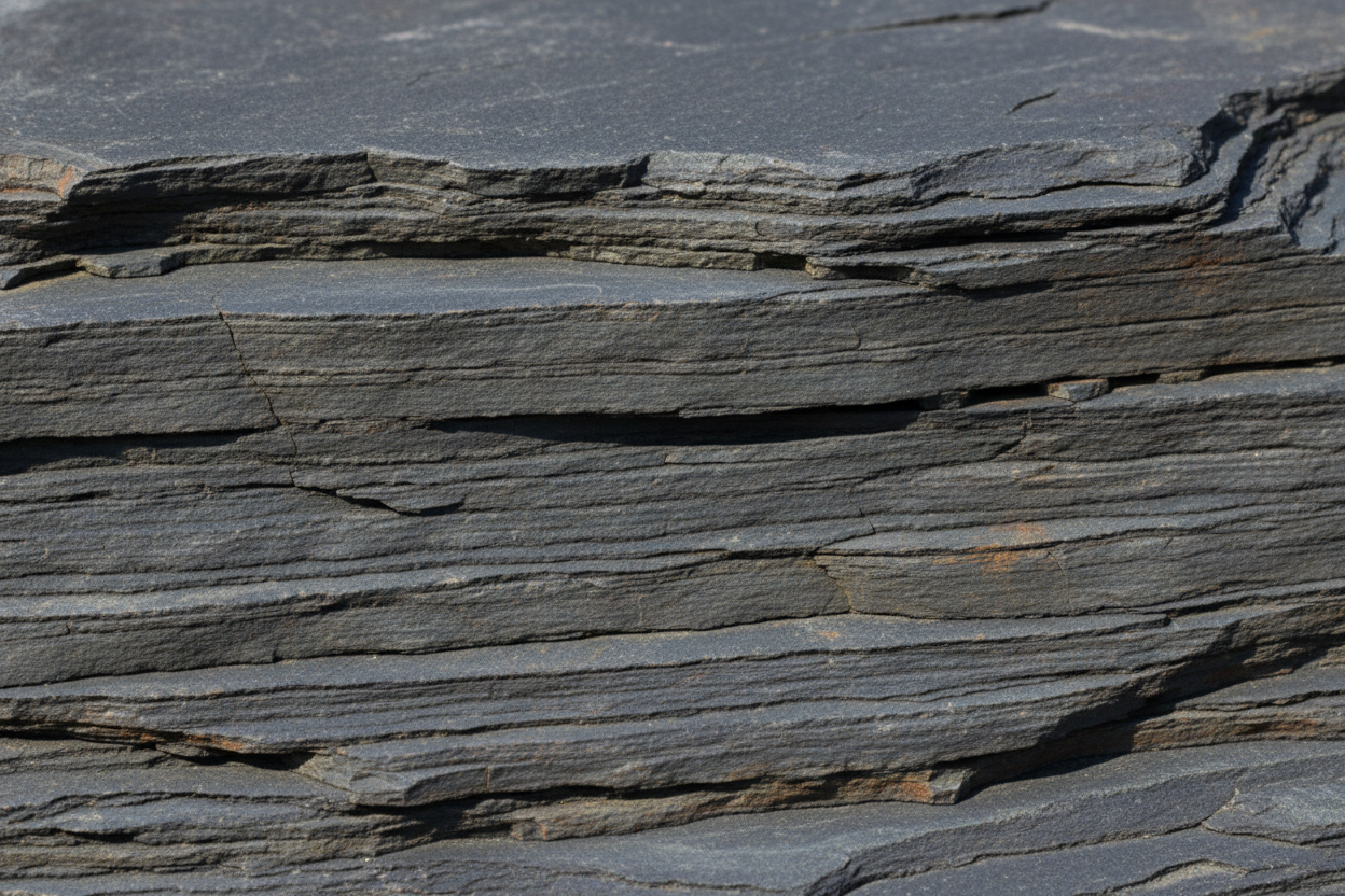 a close up realistic image of a slate rock