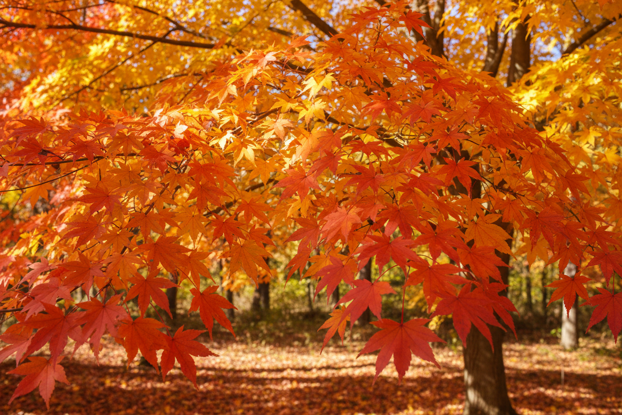 maple leaves on a tree